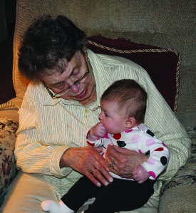My mom with her great-granddaughter.