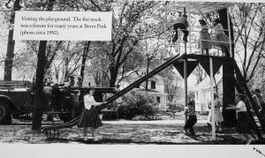 The fire pole at Bever Park. The photo was taken at Bever Park. (Courtesy of CR Rec. Dept.)